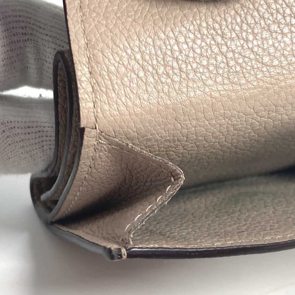 LOUIS VUITTON M69340 LVロゴ ポルトフォイユ・ロックミニ コンパクトウォレット 3つ折り財布 カーフレザー ユニセックス グレージュ ベージュ - brandshop-reference