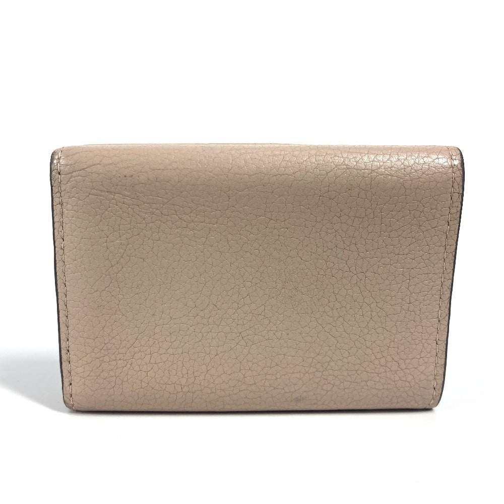 LOUIS VUITTON M69340 LVロゴ ポルトフォイユ・ロックミニ コンパクトウォレット 3つ折り財布 カーフレザー ユニセックス グレージュ ベージュ - brandshop-reference