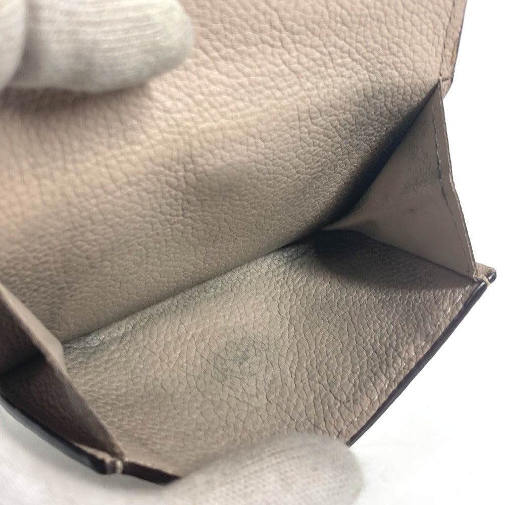 LOUIS VUITTON M69340 LVロゴ ポルトフォイユ・ロックミニ コンパクトウォレット 3つ折り財布 カーフレザー ユニセックス グレージュ ベージュ - brandshop-reference