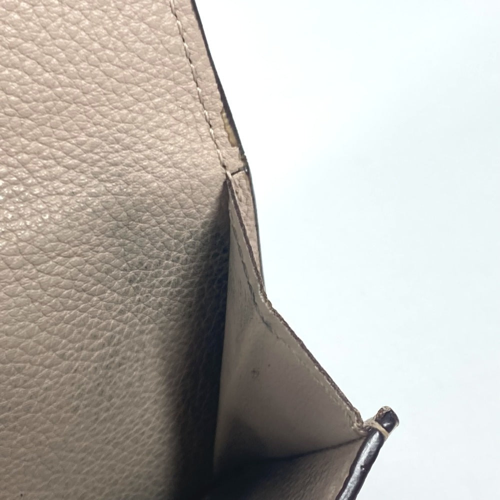 LOUIS VUITTON M69340 LVロゴ ポルトフォイユ・ロックミニ コンパクトウォレット 3つ折り財布 カーフレザー ユニセックス グレージュ ベージュ - brandshop-reference