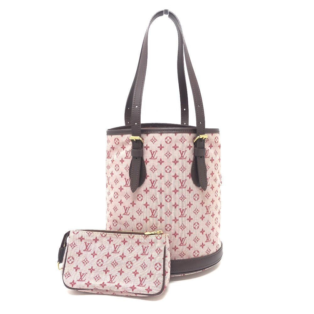 LOUIS VUITTON Monogram Mini Bucket PM con bolsa SP Orden Bolso Bolso Bolso Lona/Cuero Señoras Cereza Rosa