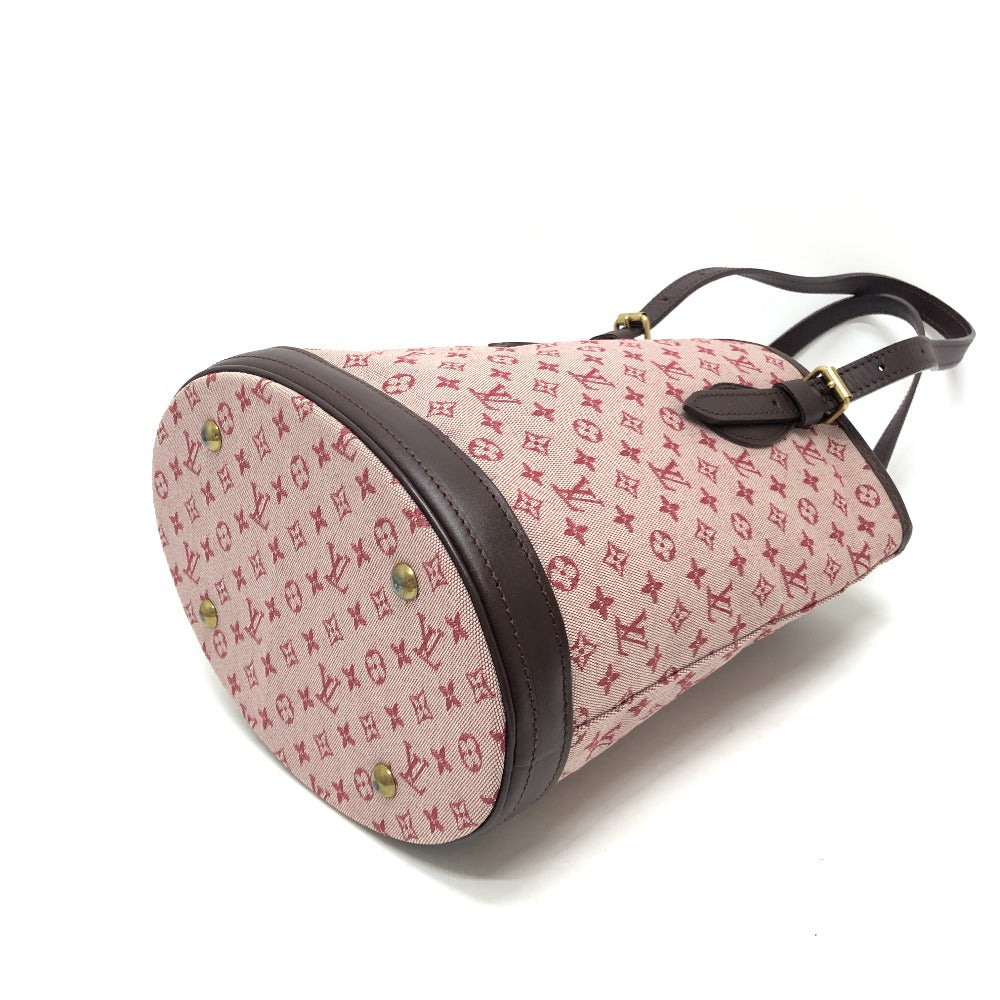 LOUIS VUITTON Monogram Mini Bucket PM con bolsa SP Orden Bolso Bolso Bolso Lona/Cuero Señoras Cereza Rosa