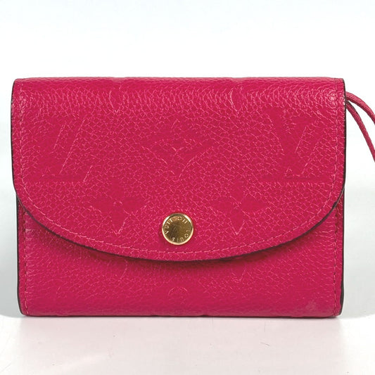 LOUIS VUITTON M81521 Monogram Emprene Portomone Rosali Compact Wallet Bifold Wallet Monogram Emprene Leather Women's Rose Pondicherry Pink