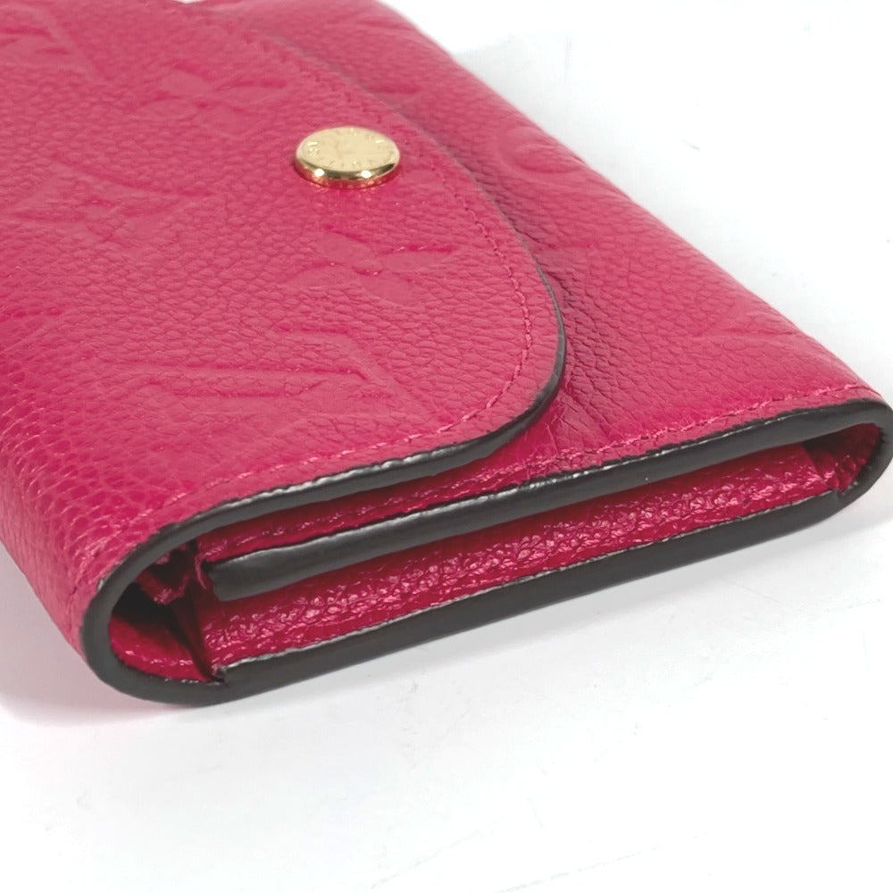 LOUIS VUITTON M81521 Monogram Emprene Portomone Rosali Compact Wallet Bifold Wallet Monogram Emprene Leather Women's Rose Pondicherry Pink