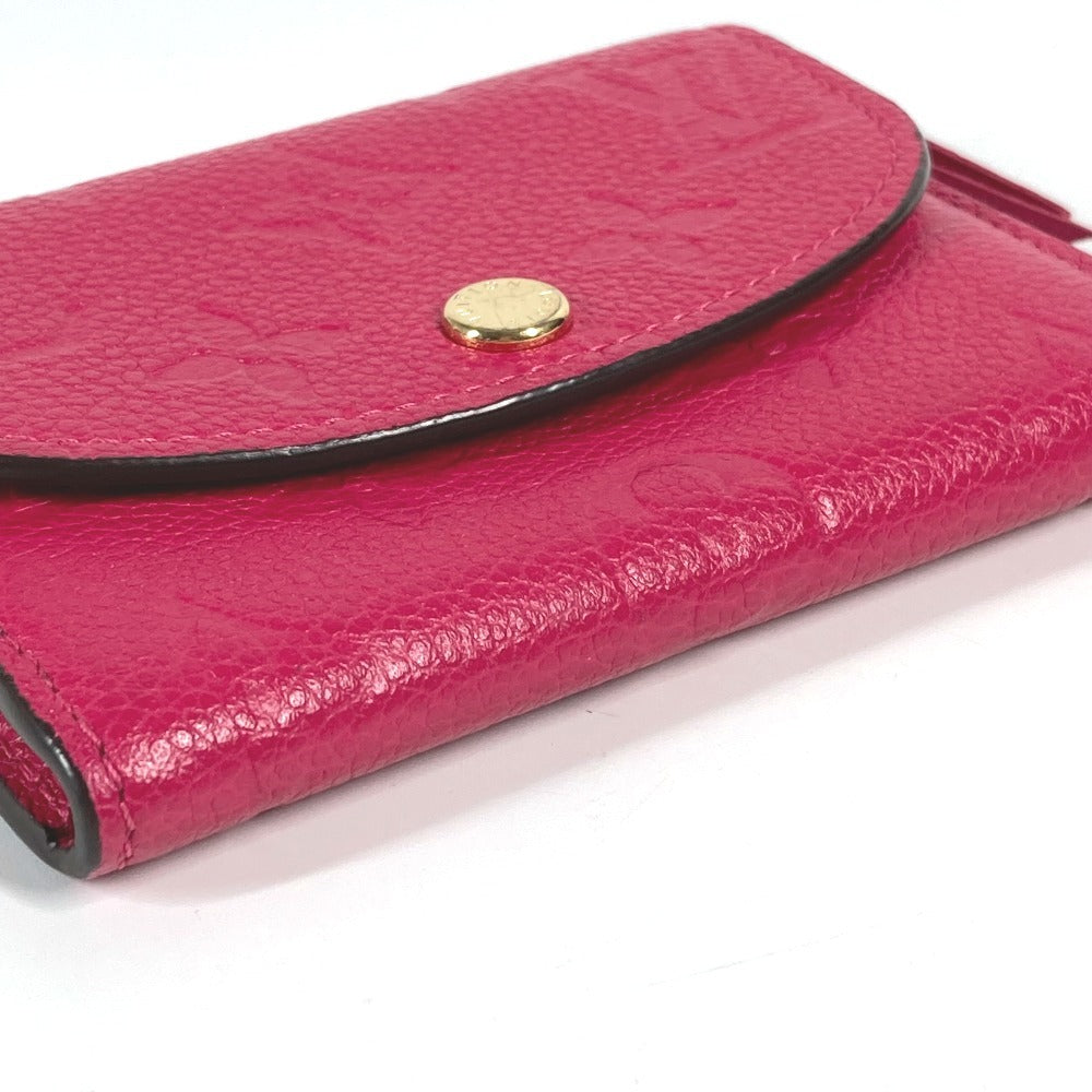 LOUIS VUITTON M81521 Monogram Emprene Portomone Rosali Compact Wallet Bifold Wallet Monogram Emprene Leather Women's Rose Pondicherry Pink