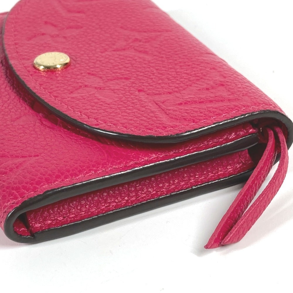 LOUIS VUITTON M81521 Monogram Emprene Portomone Rosali Compact Wallet Bifold Wallet Monogram Emprene Leather Women's Rose Pondicherry Pink
