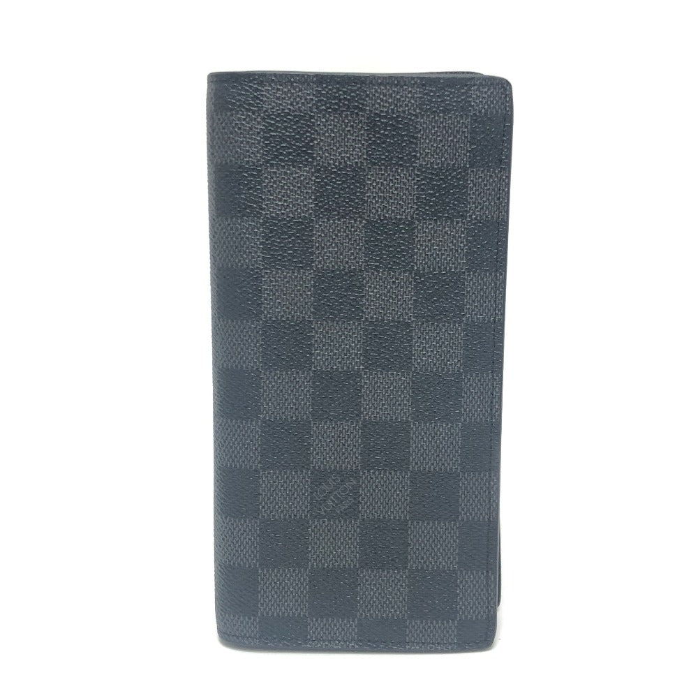 LOUIS VUITTON N62655 Portefeuille Brother Wallet Bifold Wallet Wallet Long Wallet Long Wallet Damier Graphite Canvas Men's Black