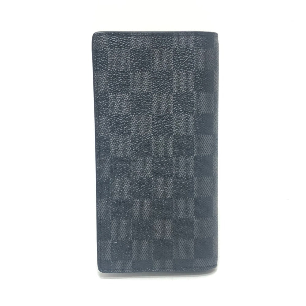 LOUIS VUITTON N62655 Portefeuille Brother Wallet Bifold Wallet Wallet Long Wallet Long Wallet Damier Graphite Canvas Men's Black