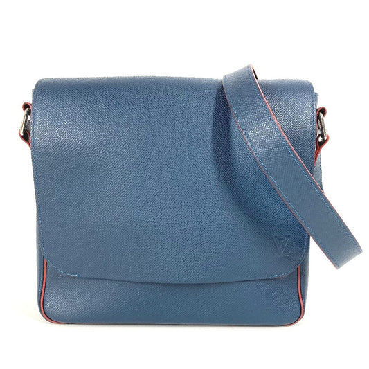 LOUIS VUITTON M30623 Taiga Roman PM NM Bolso bandolera con solapa Bolso bandolera bicolor Taiga Leather Hombre Ocean Navy