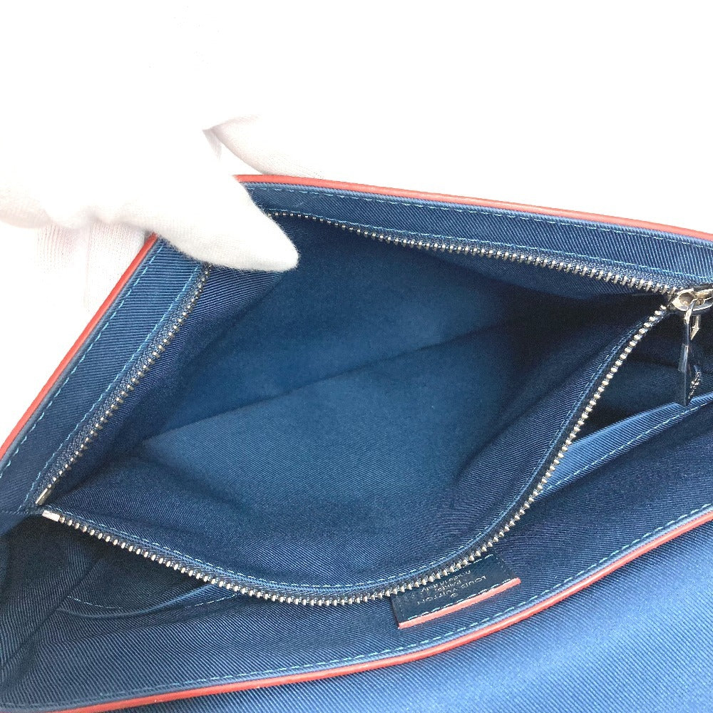 LOUIS VUITTON M30623 タイガ ロマンPM NM フラップ 斜め掛け メッセンジャーバッグ バイカラー ショルダーバッグ タイガレザー メンズ オセアン ネイビー