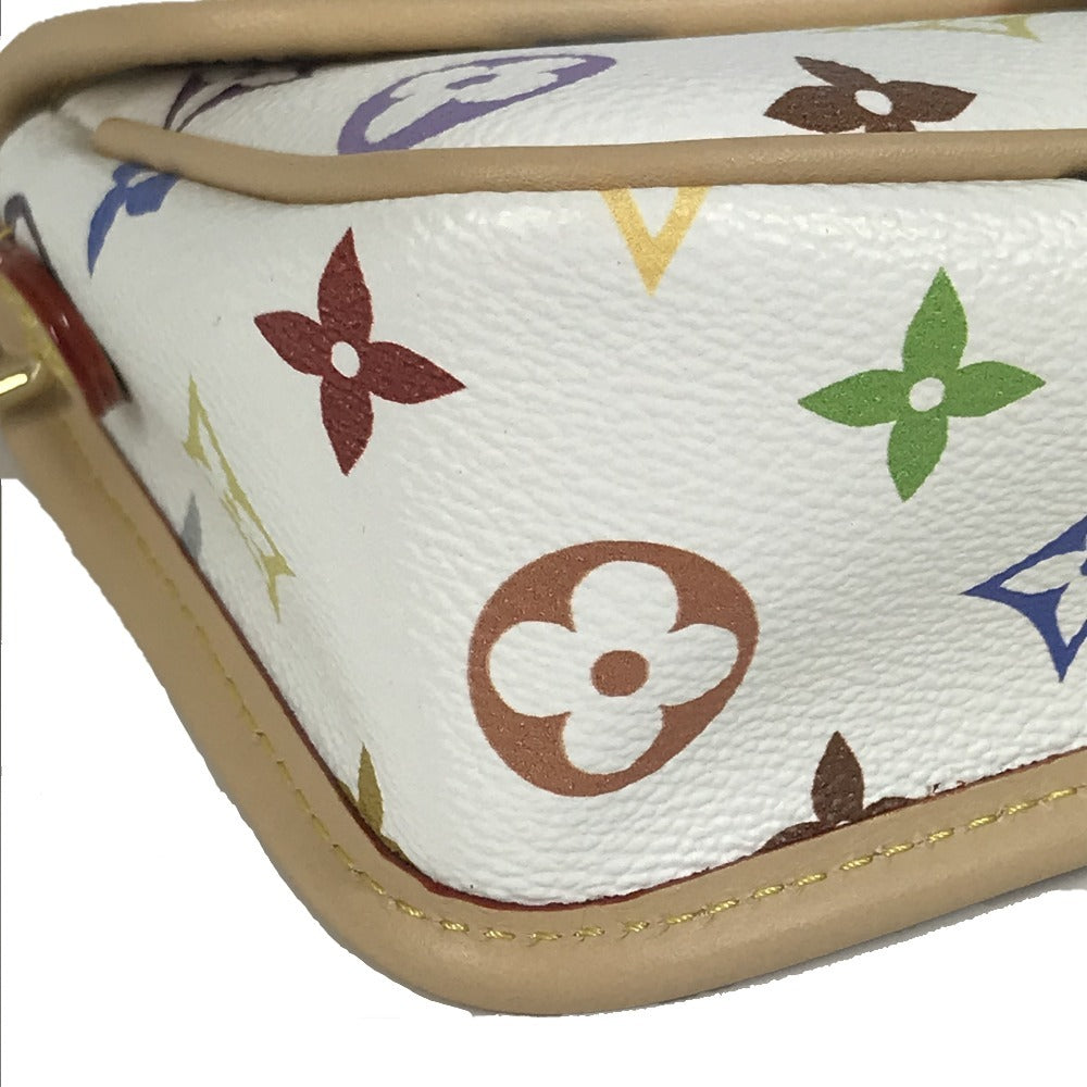 LOUIS VUITTON M14194 Monogram Multicolor LV×TM Nano Diane Takashi Murakami Collaboration Bag Crossbody Pochette Flap Shoulder Bag Monogram Multicolor Canvas Women's Bronze White
