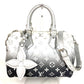LOUIS VUITTON M11848 LV SKI Speedy Bandouliere 25 2WAY Bolso Bolso Mini Boston Bolso Bandolera Bolso bandolera Nylon/Piel Unisex Plata esmerilada
