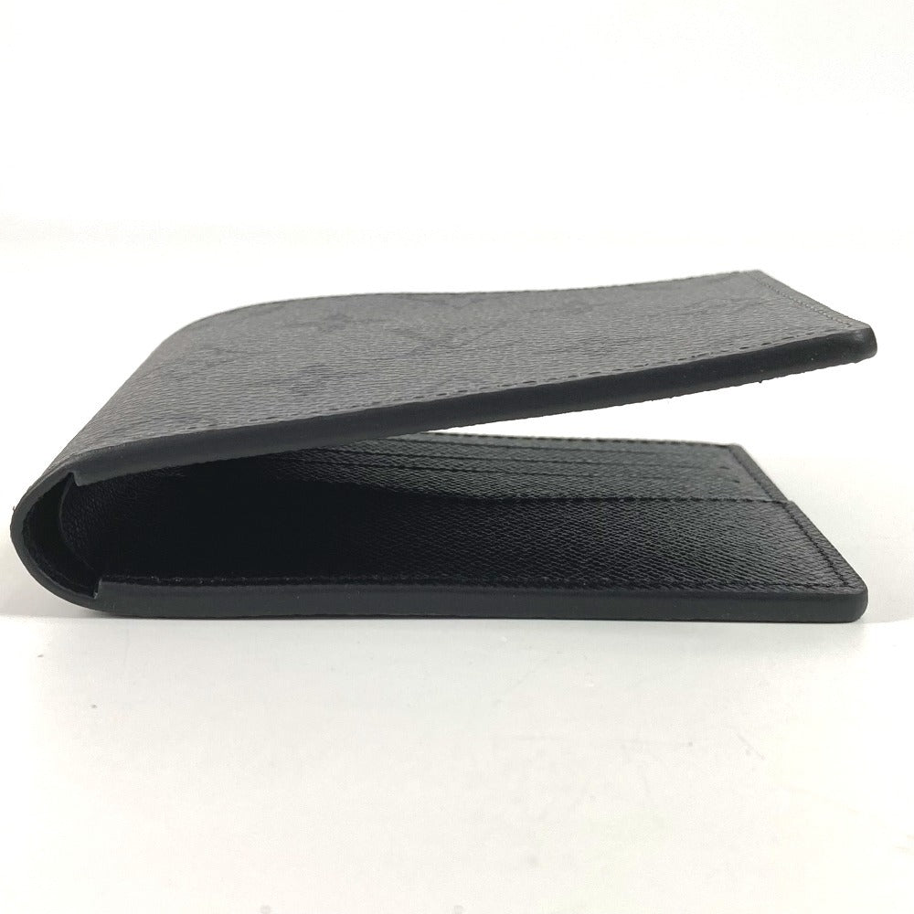 LOUIS VUITTON M80906 モノグラムエクリプスリバース ポルトフォイユ･スレンダー コンパクトウォレット 札入れ 2つ折り財布 モノグラムエクリプスキャンバス メンズ グレー