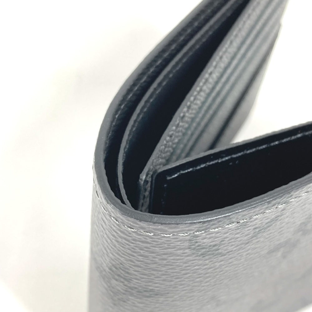 LOUIS VUITTON M80906 モノグラムエクリプスリバース ポルトフォイユ･スレンダー コンパクトウォレット 札入れ 2つ折り財布 モノグラムエクリプスキャンバス メンズ グレー