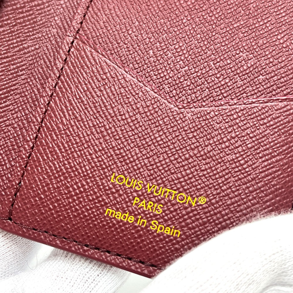 LOUIS VUITTON M26536 Monogram Heritage Stripe Card Case Organizer de Poche IC Card Case Unisex Red Stripe Red