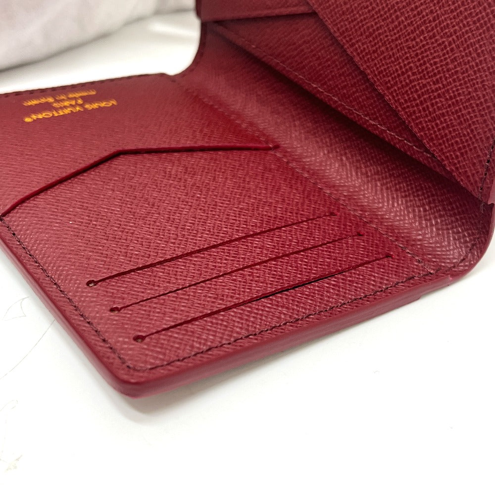 LOUIS VUITTON M26536 Monogram Heritage Stripe Card Case Organizer de Poche IC Card Case Unisex Red Stripe Red