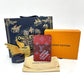 LOUIS VUITTON M26536 Monogram Heritage Stripe Card Case Organizer de Poche IC Card Case Unisex Red Stripe Red