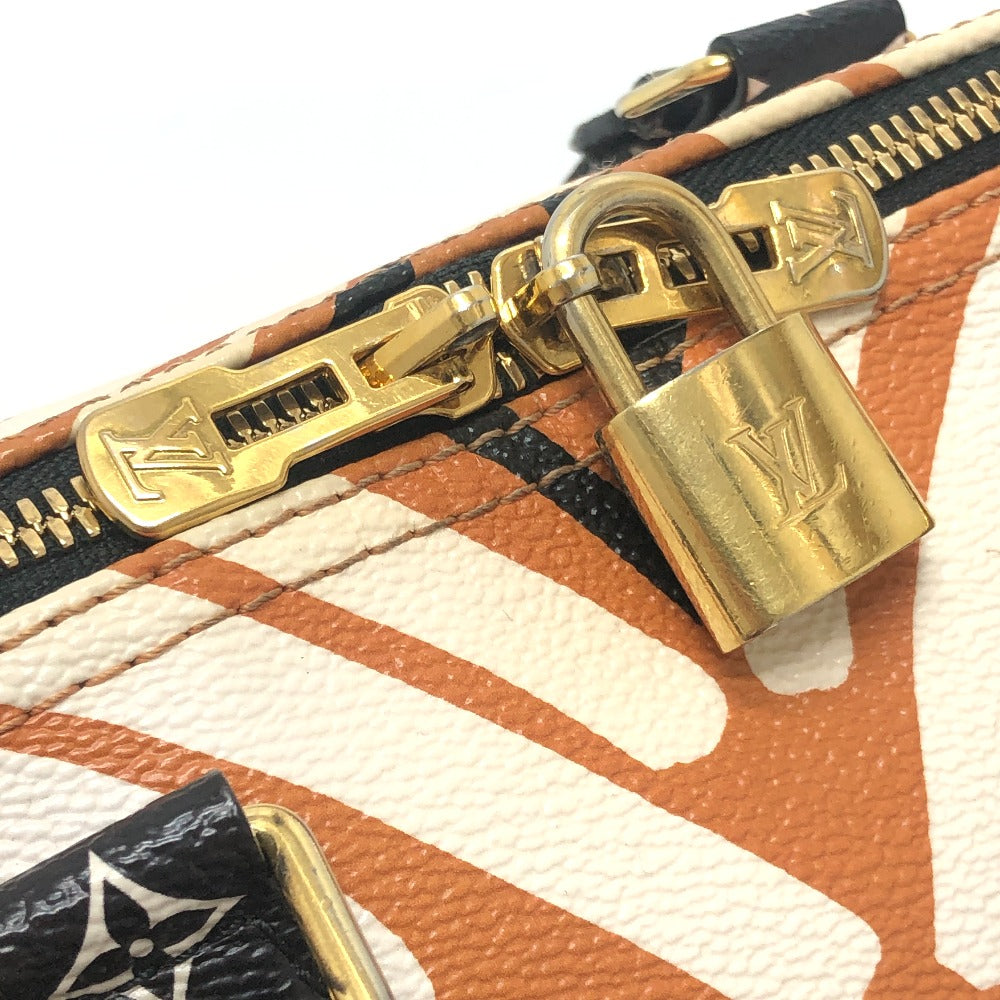 LOUIS VUITTON M56588 モノグラム・ジャイアント スピーディ バンドリエール25 LVクラフティ カバン ボストンバッグ レザー/PVC レディース ブラウン