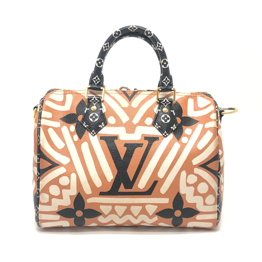 LOUIS VUITTON M56588 モノグラム・ジャイアント スピーディ バンドリエール25 LVクラフティ カバン ボストンバッグ レザー/PVC レディース ブラウン