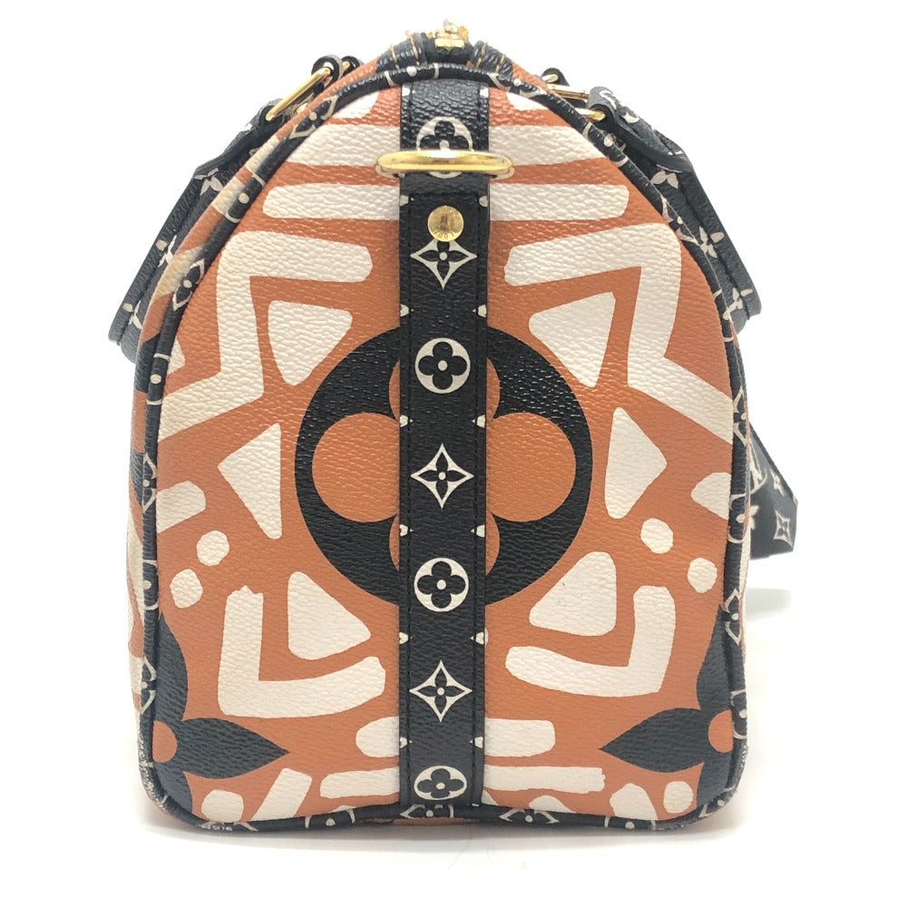 LOUIS VUITTON M56588 モノグラム・ジャイアント スピーディ バンドリエール25 LVクラフティ カバン ボストンバッグ レザー/PVC レディース ブラウン