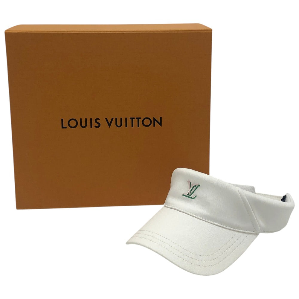 LOUIS VUITTON Ｍ5204Ｍ LV リーグ・バイザー ファッション小物 帽子 ロゴ サンバイザー コットン レディース ホワイト