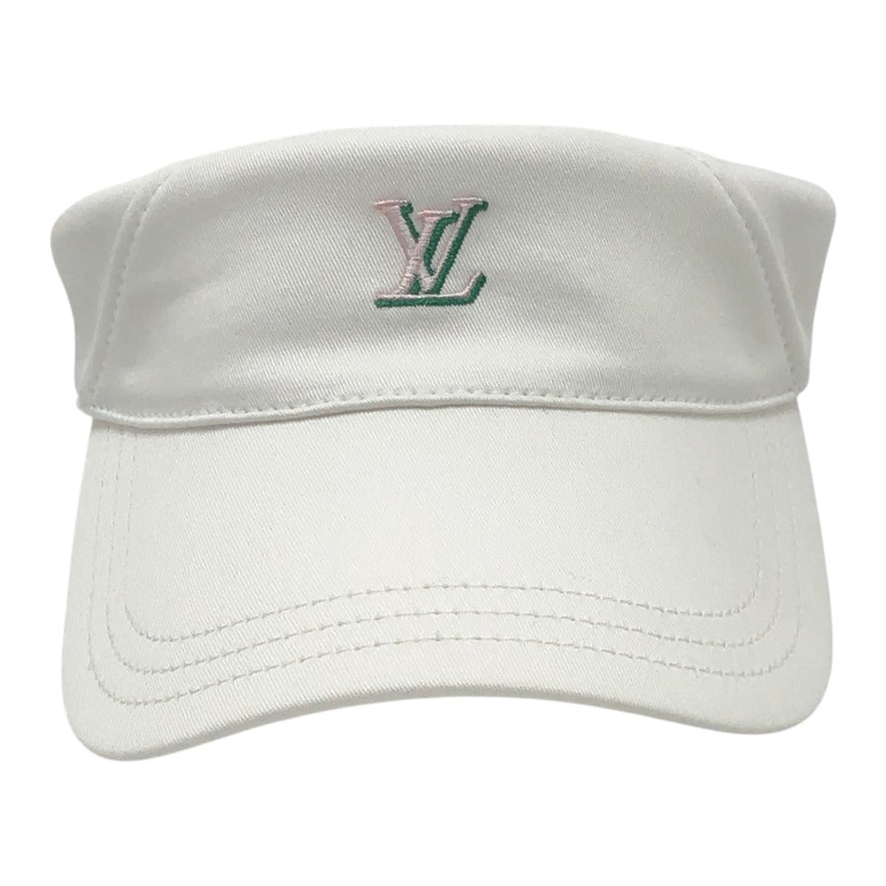 LOUIS VUITTON Ｍ5204Ｍ LV リーグ・バイザー ファッション小物 帽子 ロゴ サンバイザー コットン レディース ホワイト