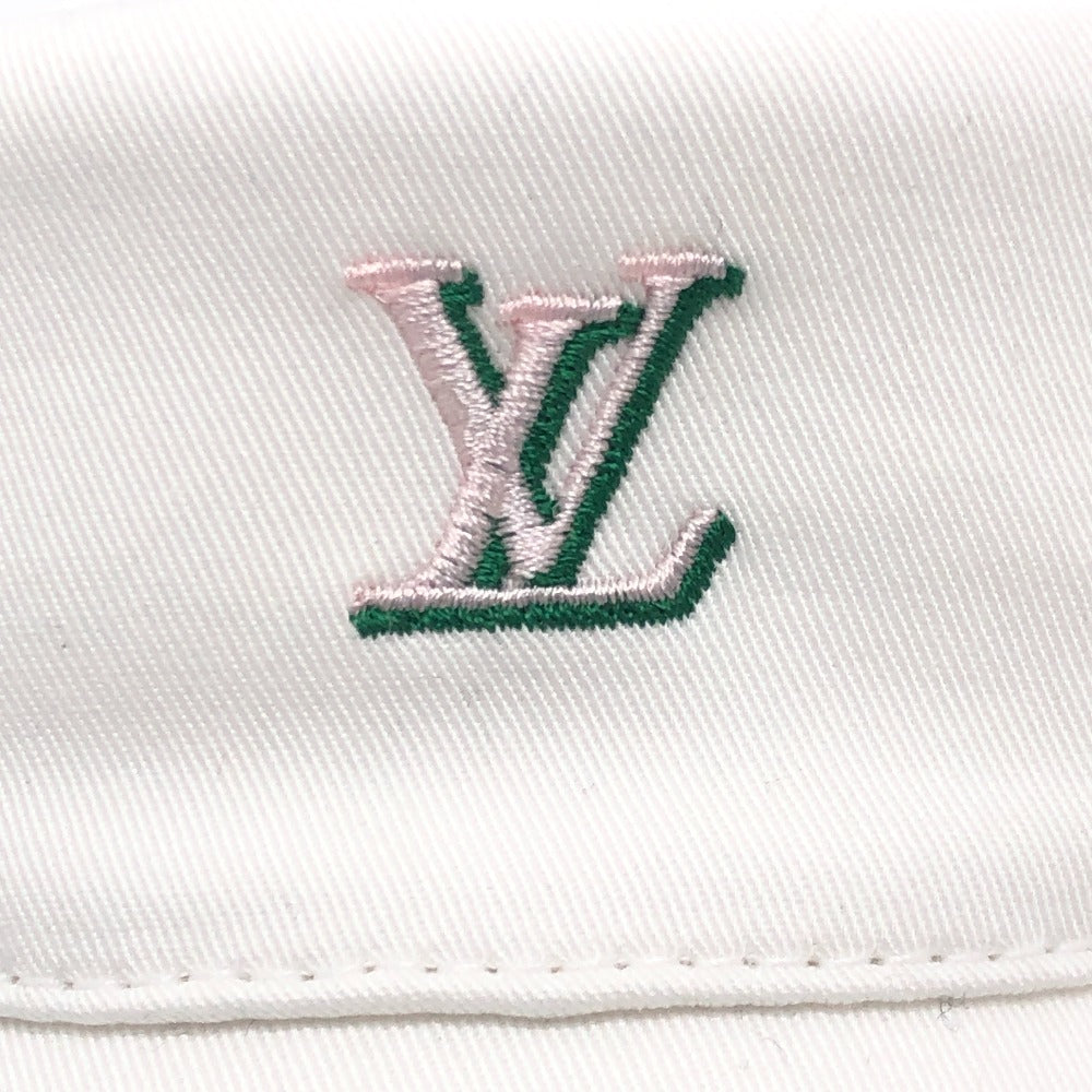 LOUIS VUITTON Ｍ5204Ｍ LV リーグ・バイザー ファッション小物 帽子 ロゴ サンバイザー コットン レディース ホワイト