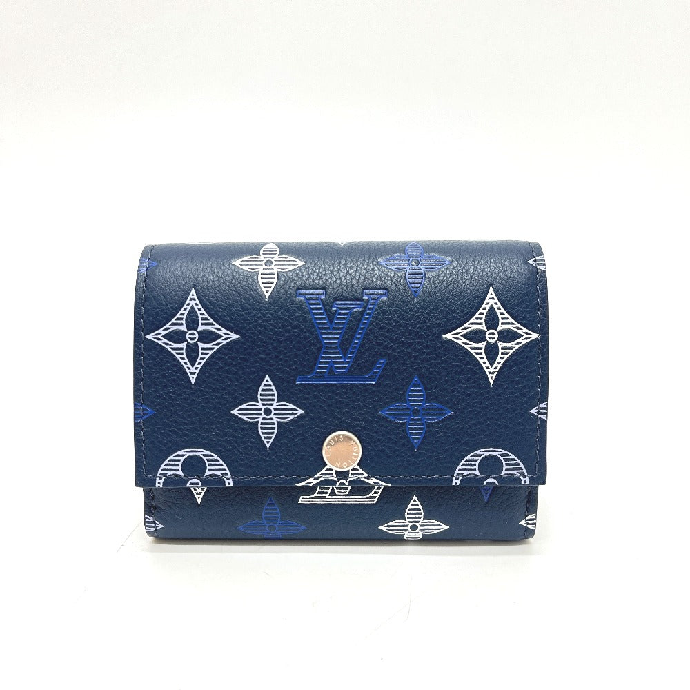 LOUIS VUITTON M29130 ヴィクター･ウォレット 短財布 ウォレット 財布 3つ折り財布 モノグラムシャドウレザー ユニセックス ネイビーブルー ネイビー