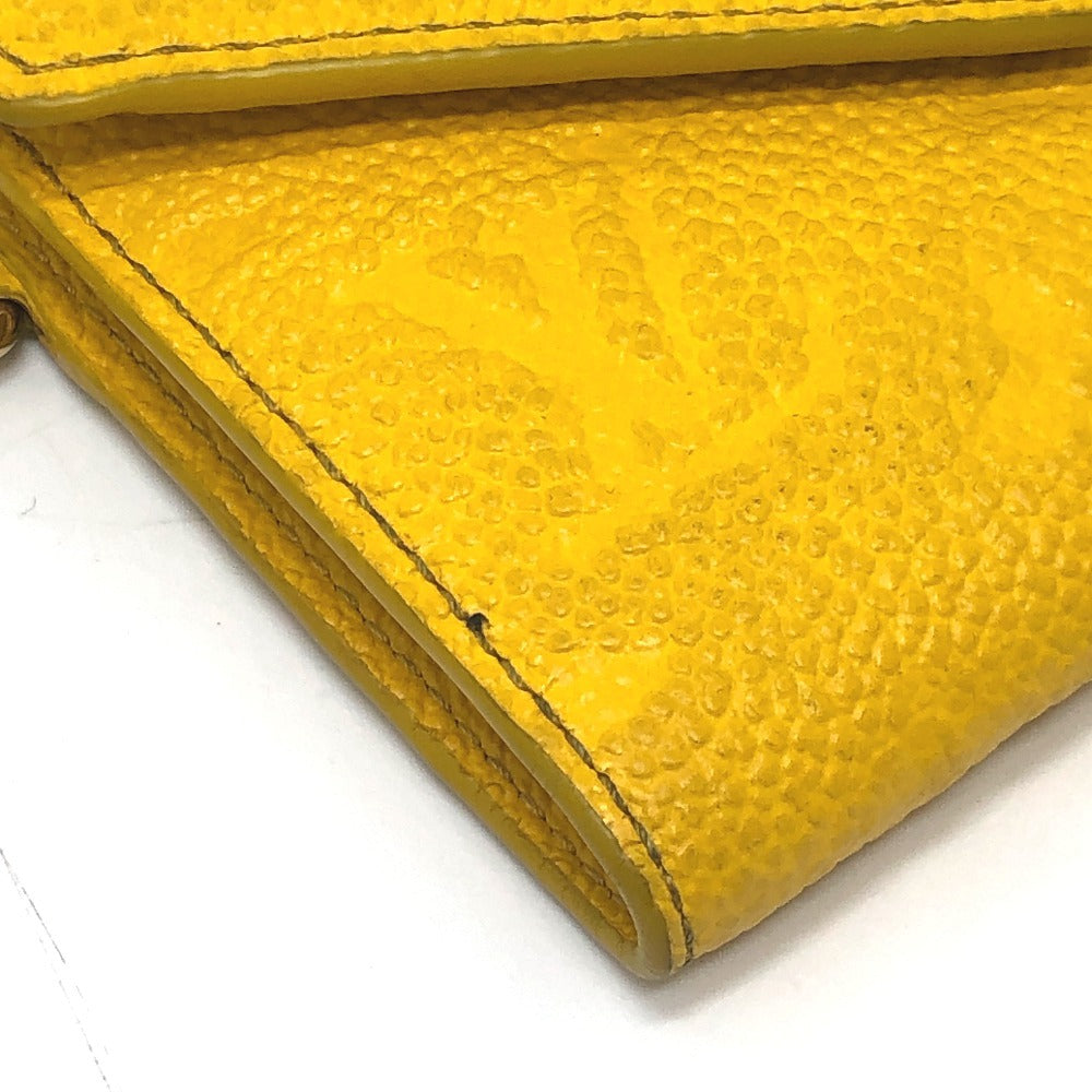 LOUIS VUITTON M14156 ポルトフォイユ・ヴィクトリーヌ 3つ折り財布 モノグラムアンプラントレザー レディース ギンコイエロー イエロー