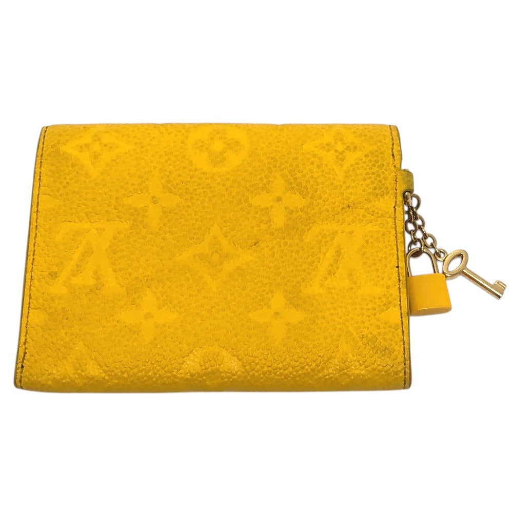 LOUIS VUITTON M14156 ポルトフォイユ・ヴィクトリーヌ 3つ折り財布 モノグラムアンプラントレザー レディース ギンコイエロー イエロー