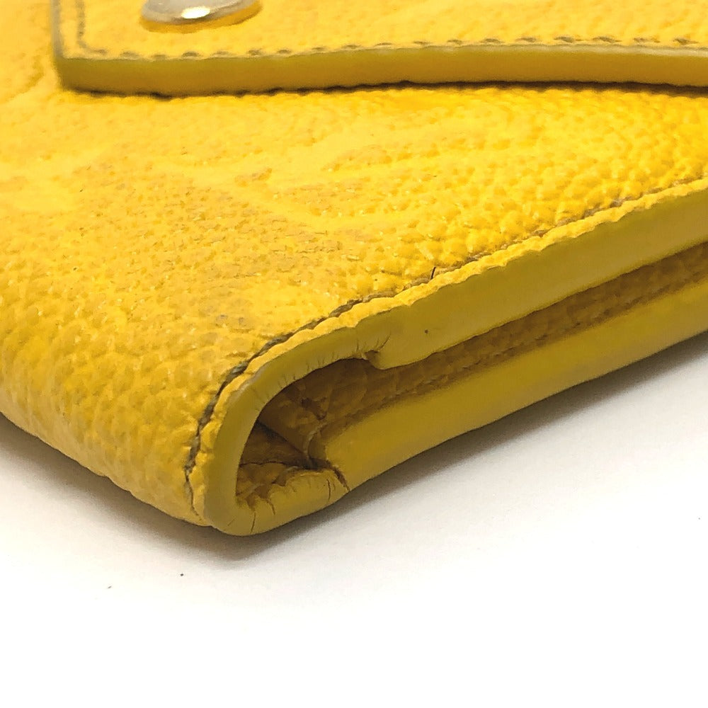 LOUIS VUITTON M14156 ポルトフォイユ・ヴィクトリーヌ 3つ折り財布 モノグラムアンプラントレザー レディース ギンコイエロー イエロー