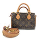 LOUIS VUITTON M81085 Nano Speedy 2-Way Bag Crossbody Shoulder Bag Handbag Monogram Canvas Women's Brown
