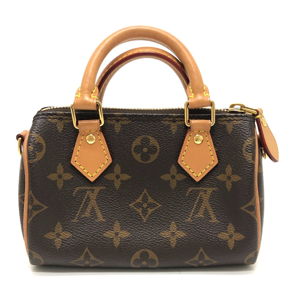 LOUIS VUITTON M81085 Nano Speedy 2-Way Bag Crossbody Shoulder Bag Handbag Monogram Canvas Women's Brown