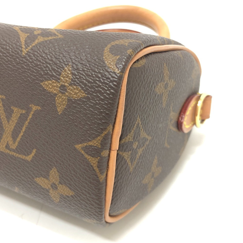 LOUIS VUITTON M81085 Nano Speedy 2-Way Bag Crossbody Shoulder Bag Handbag Monogram Canvas Women's Brown