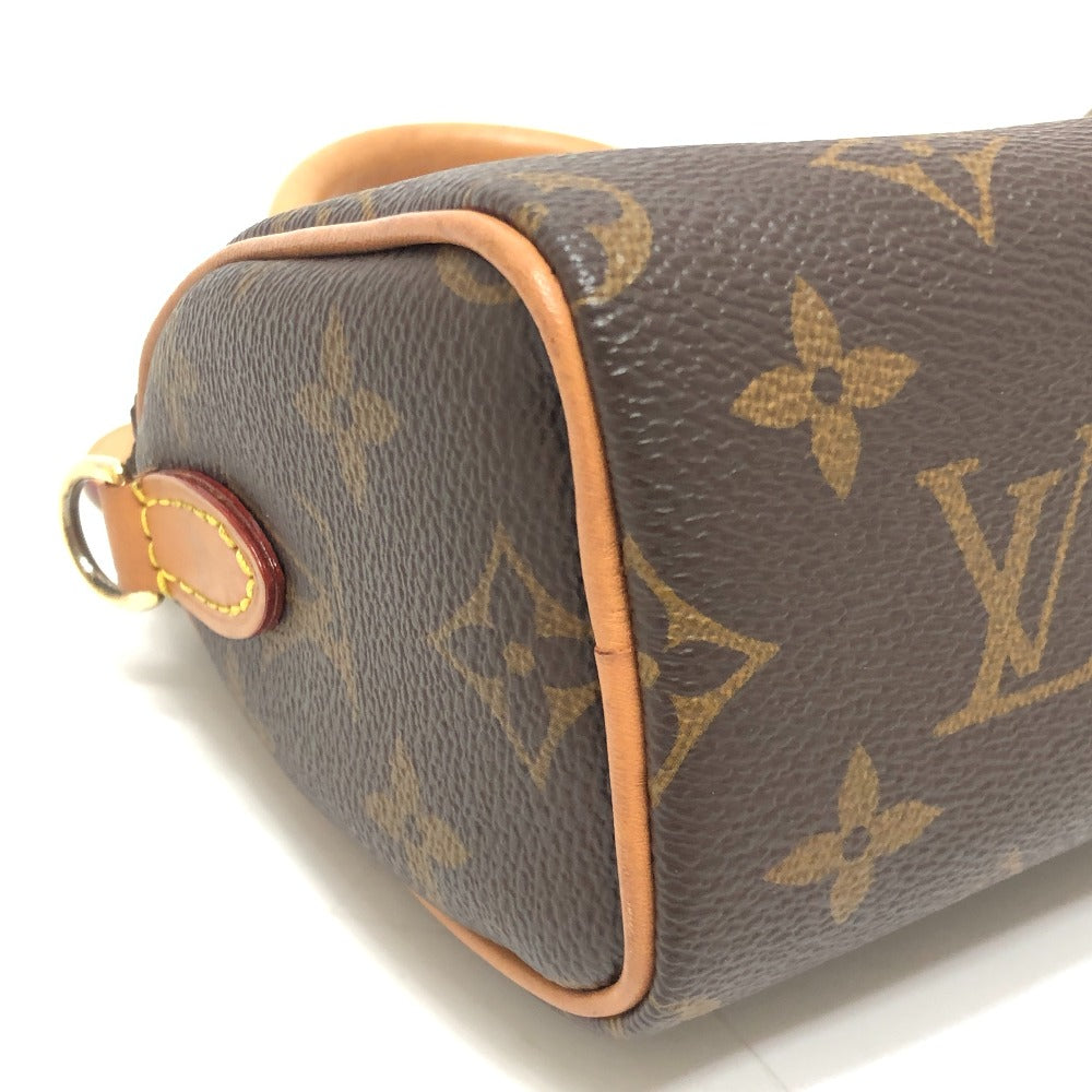 LOUIS VUITTON M81085 Nano Speedy 2-Way Bag Crossbody Shoulder Bag Handbag Monogram Canvas Women's Brown
