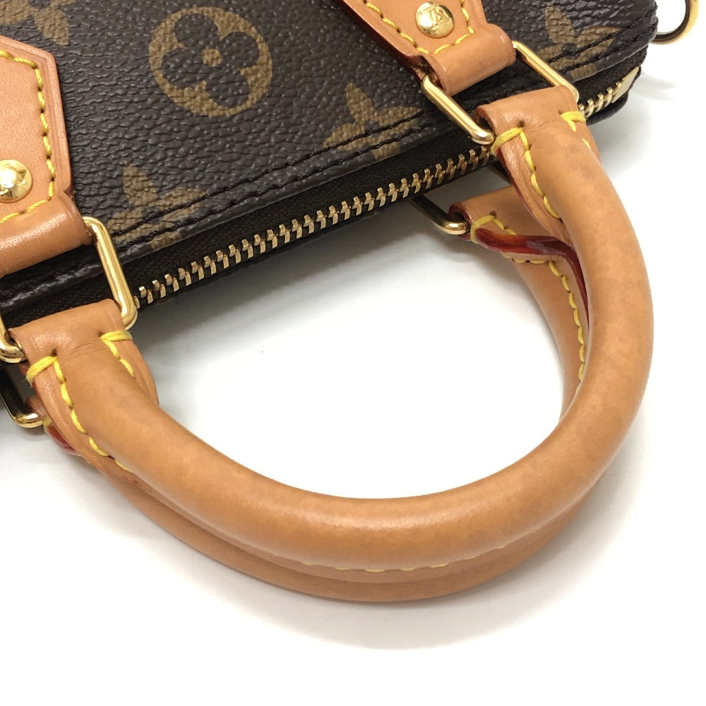 LOUIS VUITTON M81085 Nano Speedy 2-Way Bag Crossbody Shoulder Bag Handbag Monogram Canvas Women's Brown