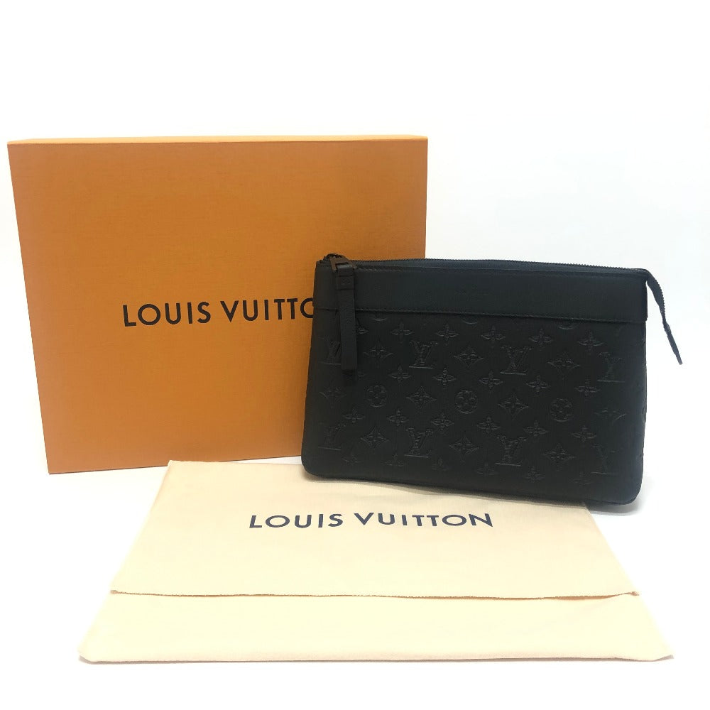 LOUIS VUITTON Ｍ82545 ポシェット・ヴォワヤージュ スープル カバン クラッチ セカンドバッグ メンズ ブラック