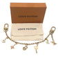 LOUIS VUITTON M02943 LV Heart Padlock Pearl ChainKey Holder Bag Charm Metal Gold Used