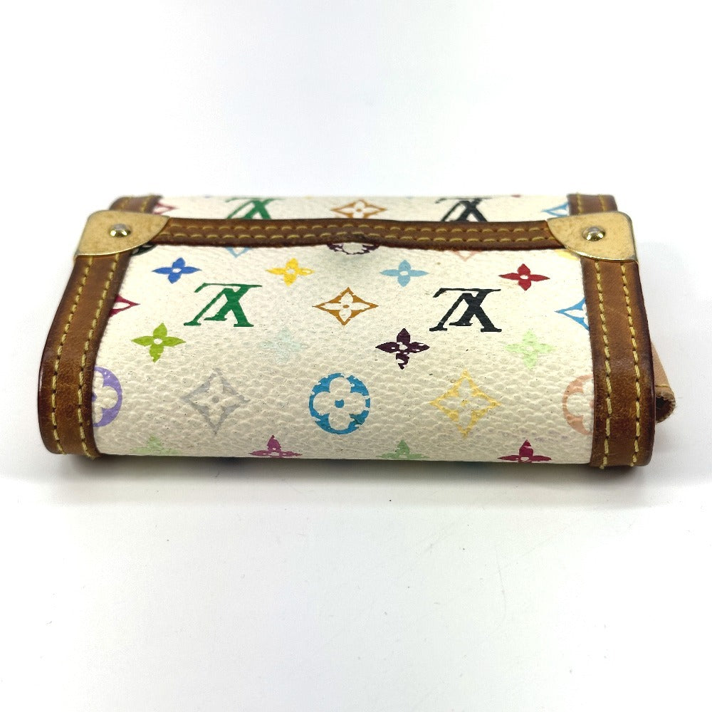 LOUIS VUITTON M92657 モノグラムマルチカラー ポルトモネ・プラ 財布 小銭入れ フラップ コインケース モノグラムマルチカラーキャンバス レディース ブロン ホワイト - brandshop-reference