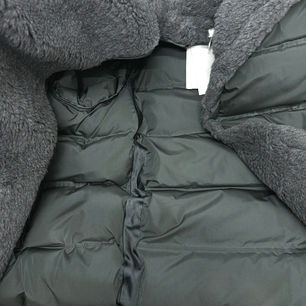 MAX MARA 149603266 アパレル アウター ロングコート FRISIA テディ ロング QRコード付 ファー ダウン ダウンコート ポリエステル レディース ダークグレー グレー