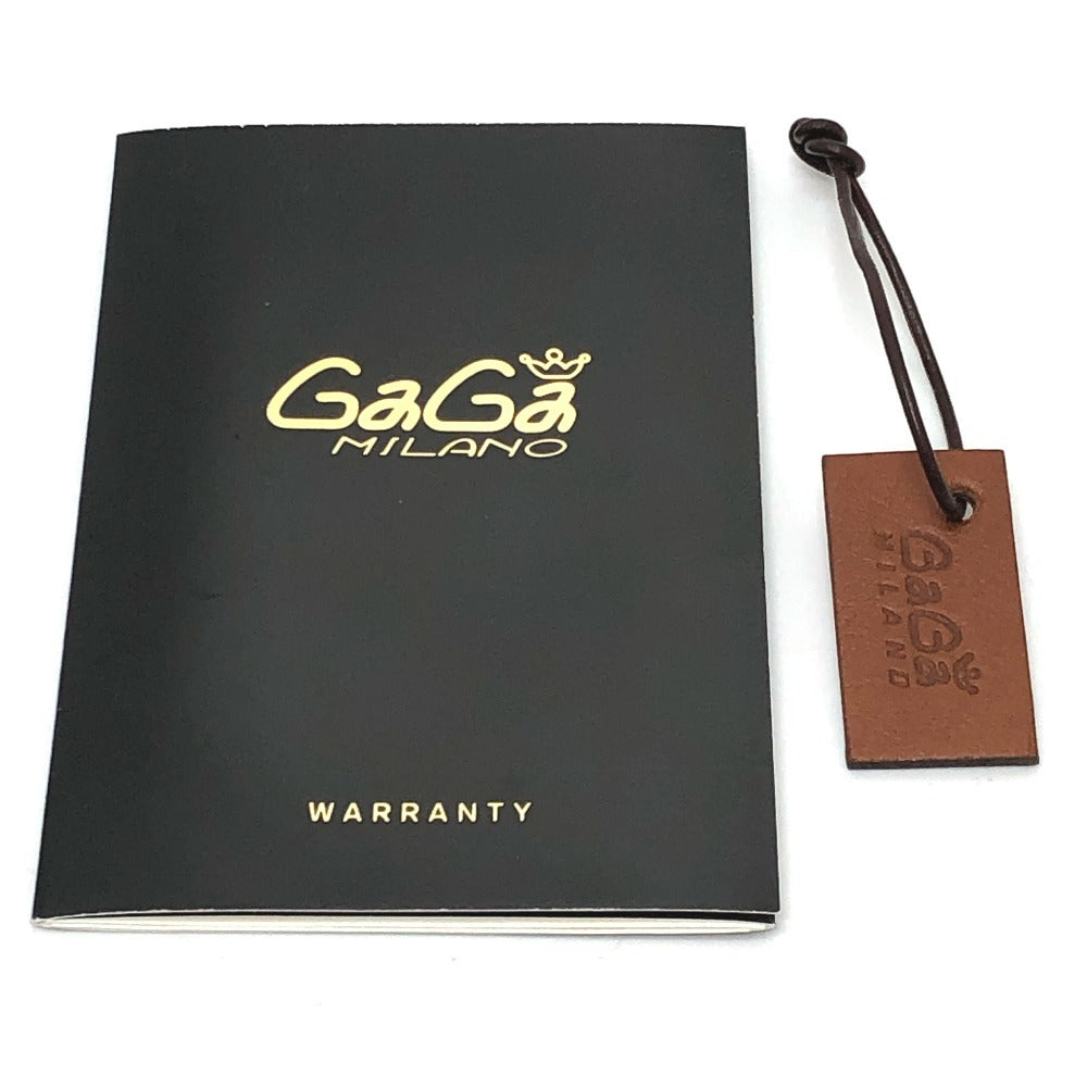 GAGA MILANO 5010.04S マヌアーレ 48mm スモールセコンド 裏スケ 手巻き 腕時計 SS メンズ シルバー