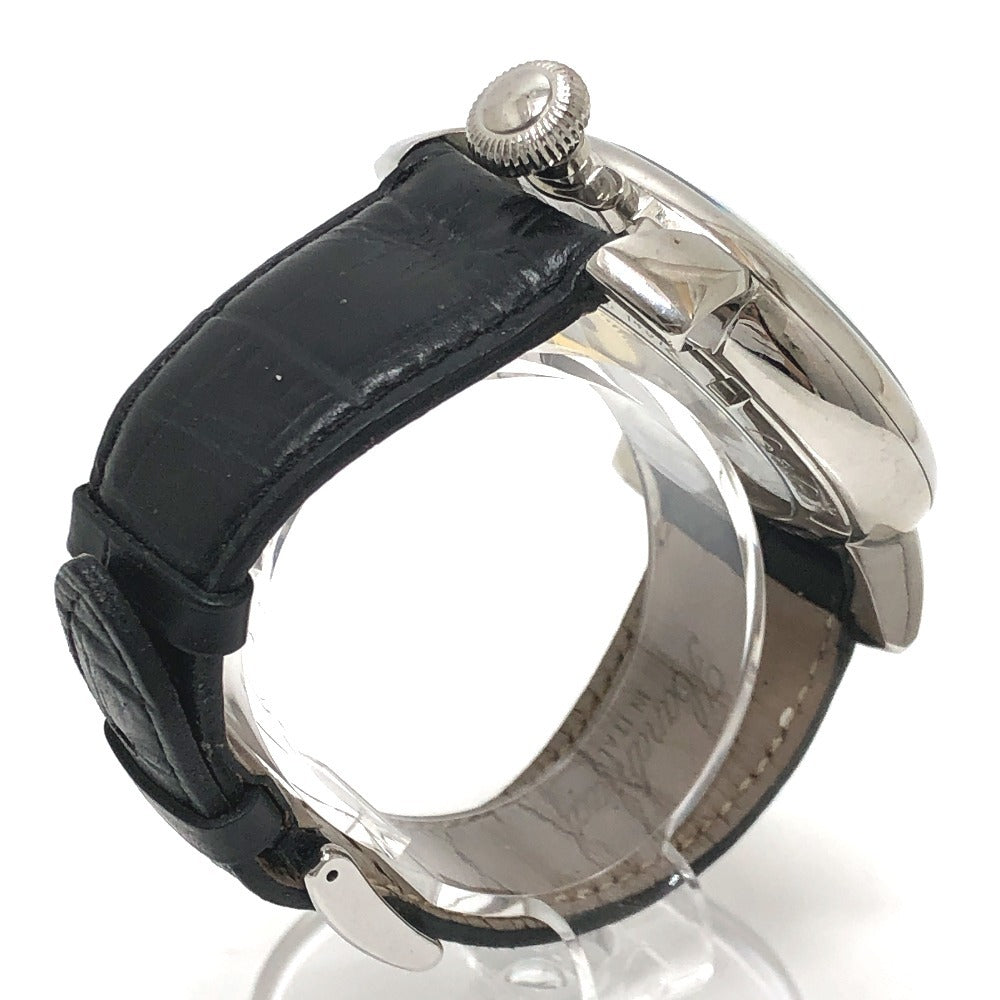 GAGA MILANO 5010.04S マヌアーレ 48mm スモールセコンド 裏スケ 手巻き 腕時計 SS メンズ シルバー
