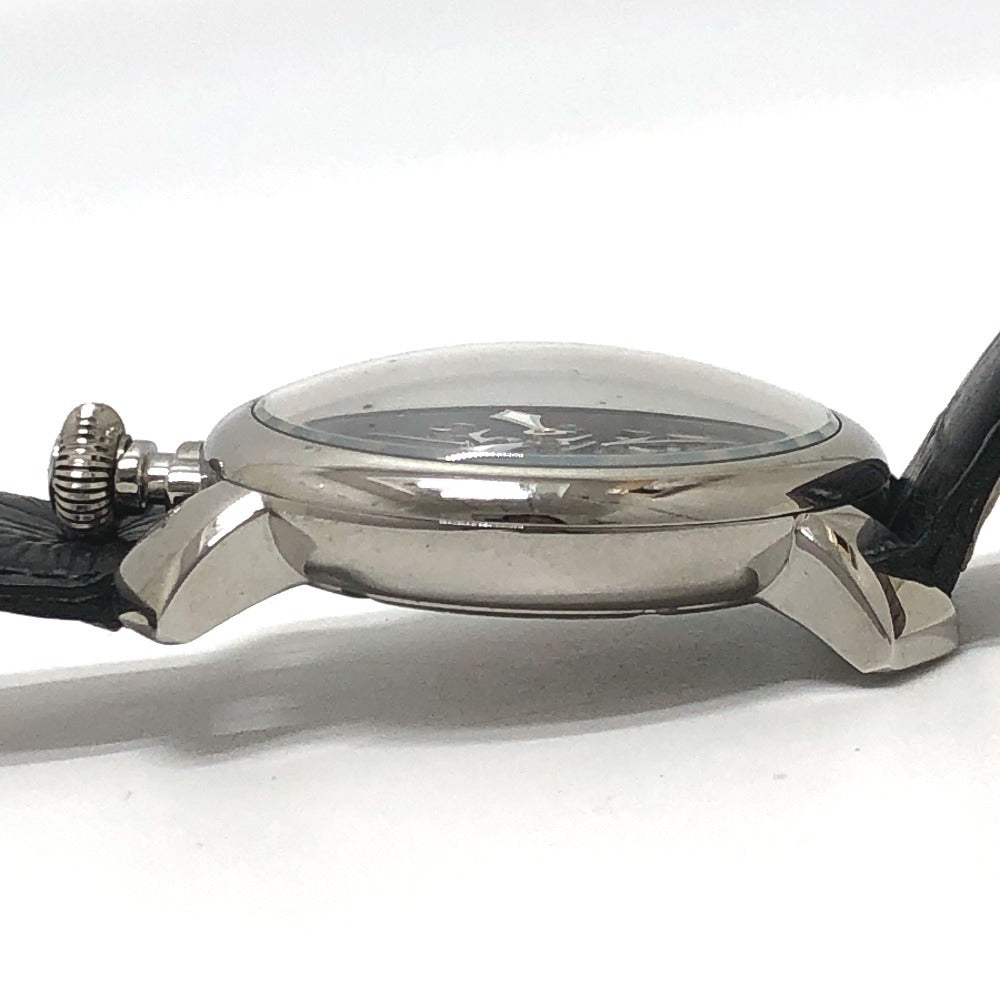 GAGA MILANO 5010.04S マヌアーレ 48mm スモールセコンド 裏スケ 手巻き 腕時計 SS メンズ シルバー