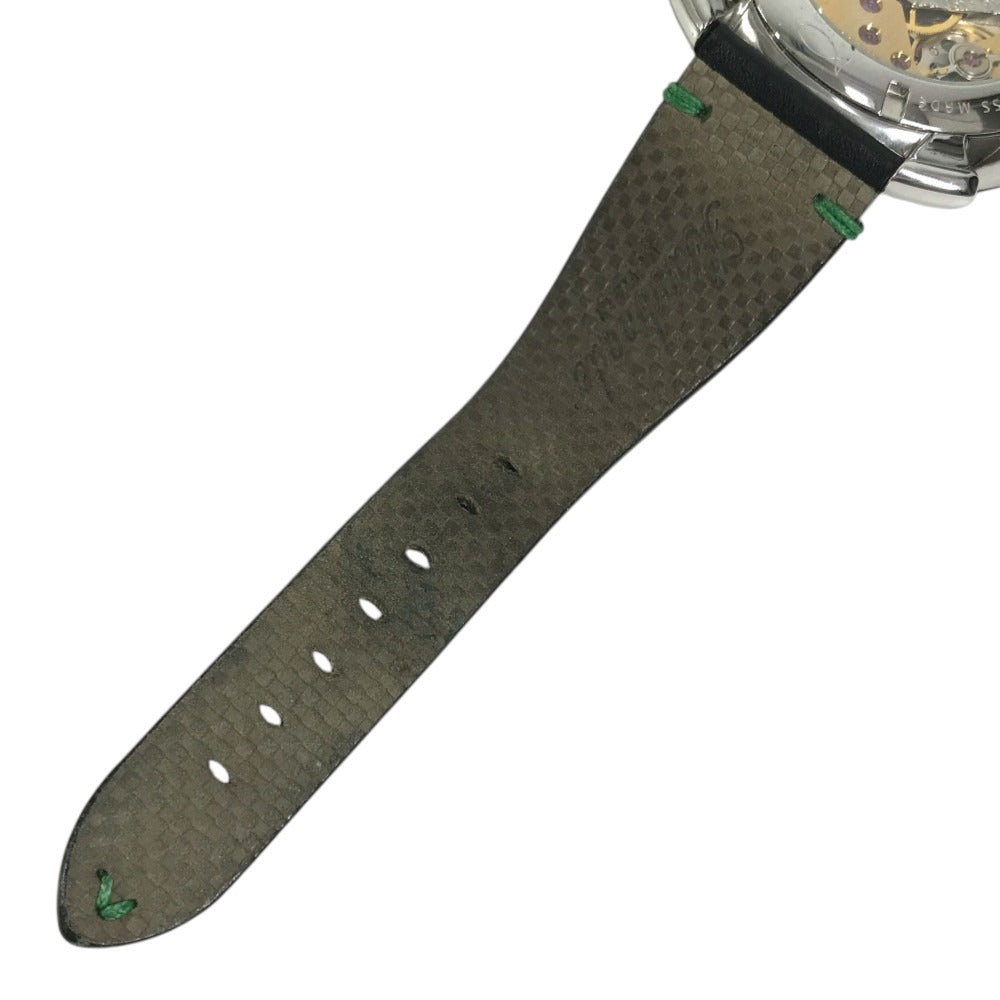 GAGA MILANO 5010.LV.01S Las Vegas, Limited Edition of 500 Worldwide Manure Roulette Dice with Coin Wristwatch SS / Leather Black Used