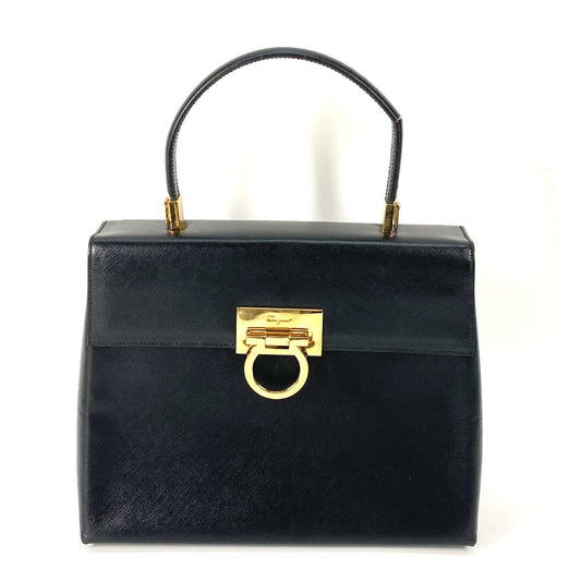 Salvatore Ferragamo AF-21 2-Way Gancini Shoulder/Handbag in Black Leather for Women