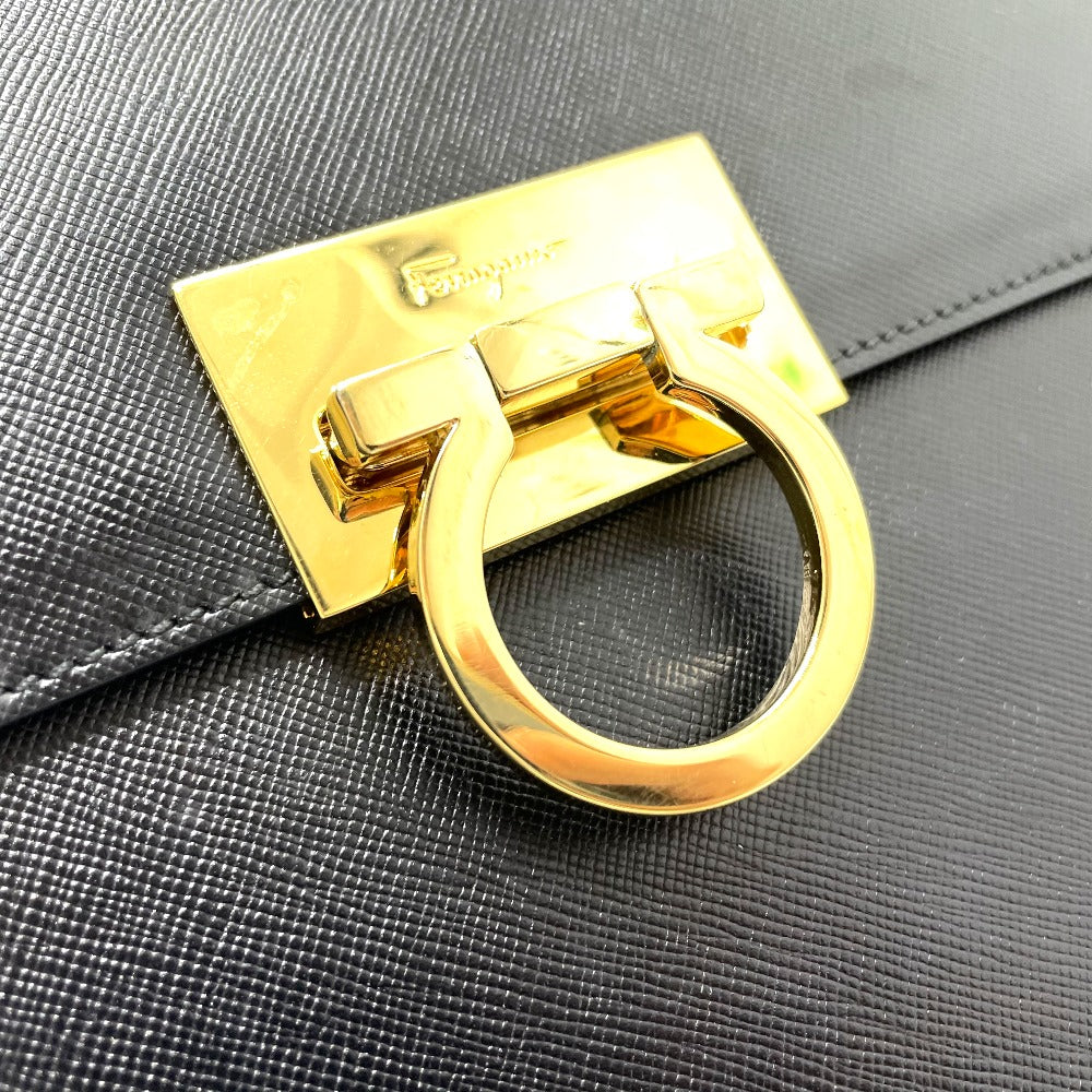 Salvatore Ferragamo AF-21 2WAY ガンチーニ カバン ショルダーバッグ ハンドバッグ レザー レディース ブラック