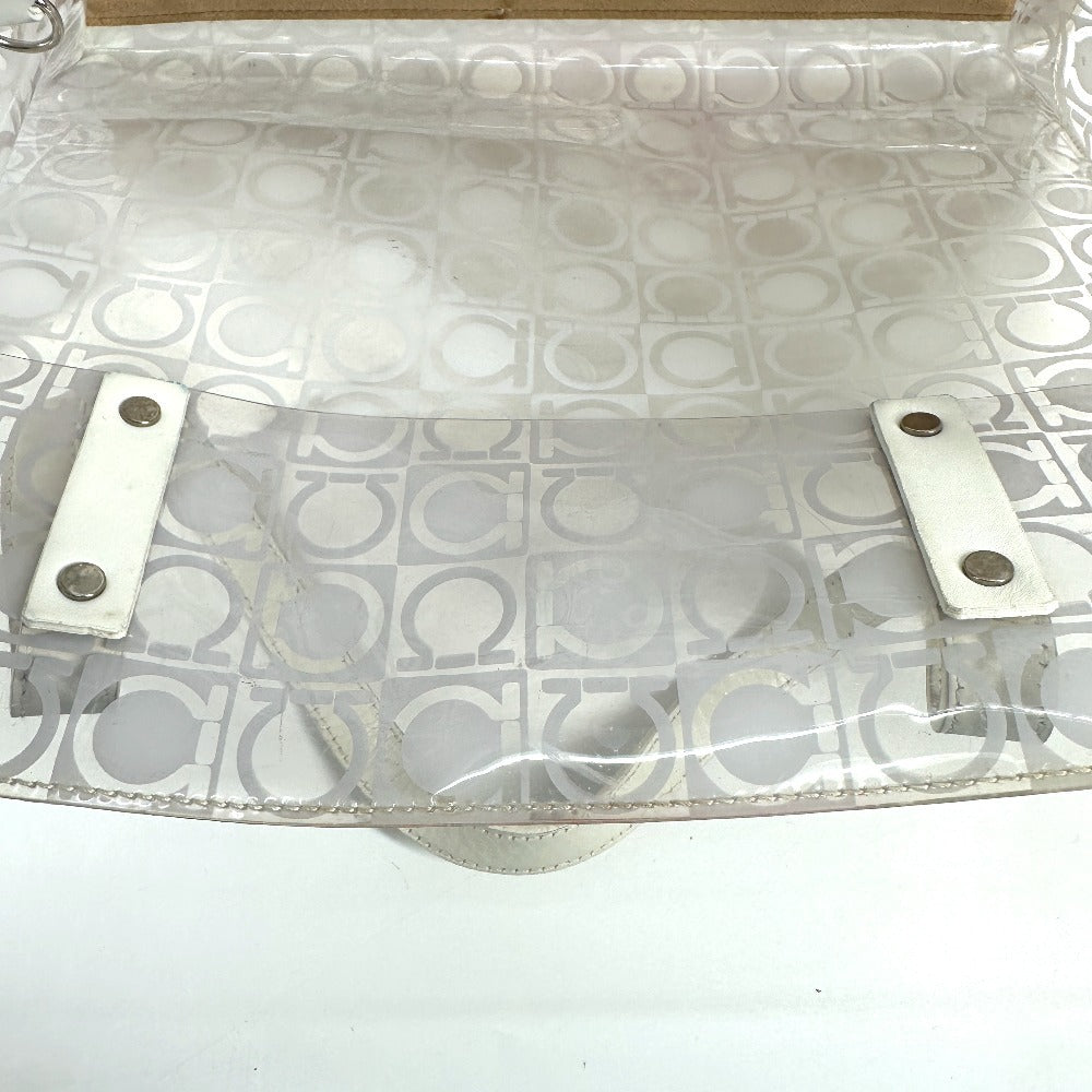 Salvatore Ferragamo ビーチバッグ ガンチーニ ロゴ カバン 肩掛け トートバッグ ショルダーバッグ ビニール レディース クリア - brandshop-reference