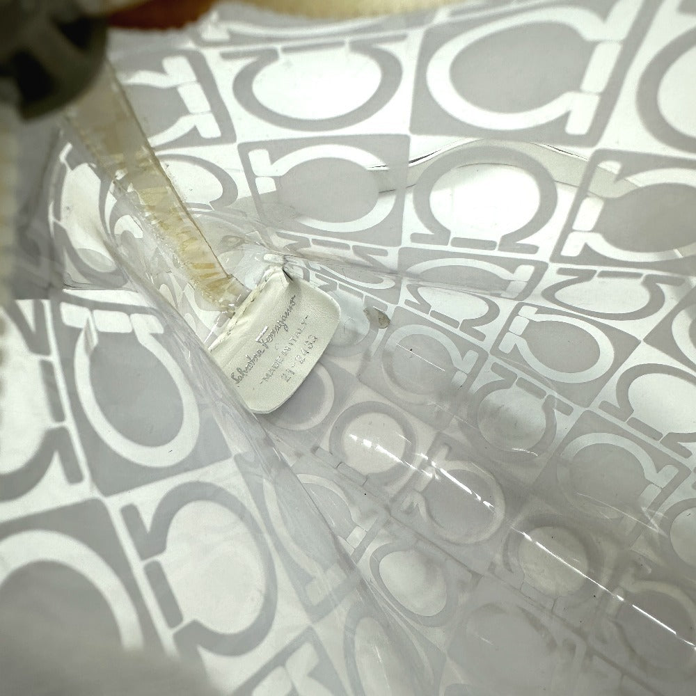 Salvatore Ferragamo ビーチバッグ ガンチーニ ロゴ カバン 肩掛け トートバッグ ショルダーバッグ ビニール レディース クリア - brandshop-reference