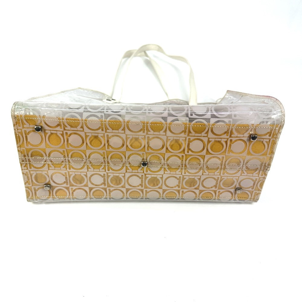 Salvatore Ferragamo ビーチバッグ ガンチーニ ロゴ カバン 肩掛け トートバッグ ショルダーバッグ ビニール レディース クリア - brandshop-reference