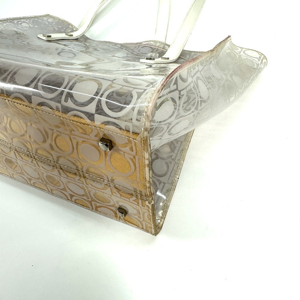 Salvatore Ferragamo ビーチバッグ ガンチーニ ロゴ カバン 肩掛け トートバッグ ショルダーバッグ ビニール レディース クリア - brandshop-reference